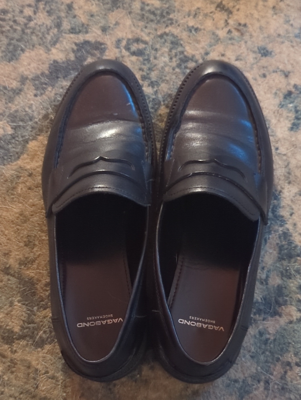 Vagabond Alex W Black Leather Penny Loafers US 10 Women